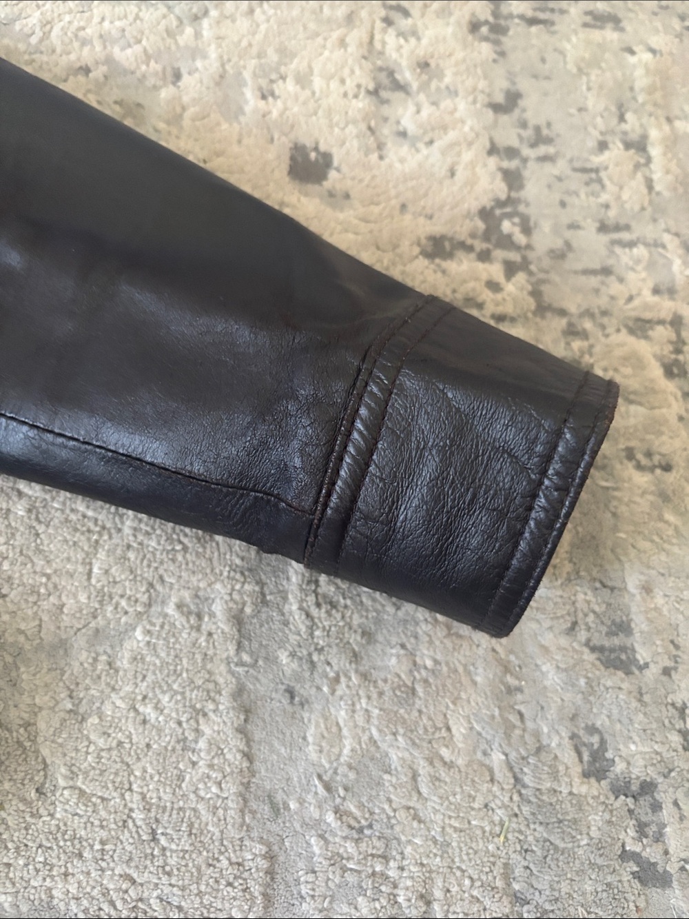 Studio Y Dark Brown Leather Moto Jacket - Picture 4 of 8